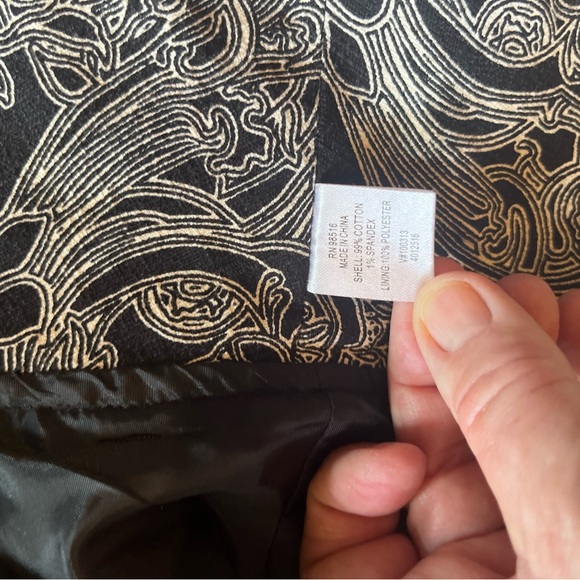 Coldwater Creek Jacket Black/White Peplum-Style, Lined, Size 14 - Picture 8 of 8